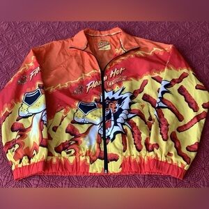 Forever 21 X Flaming Hot Cheetos Full Zip Jacket Windbreaker Graphics Women’s M